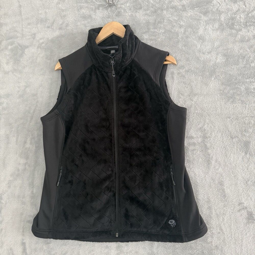 Mountain Hardwear Pyxis Vest Womens XL Black Quilted Stretch Outdoor Full Zip